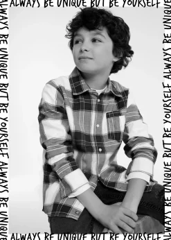 BOY Mayoral Boy Flannel Plaid Shirt