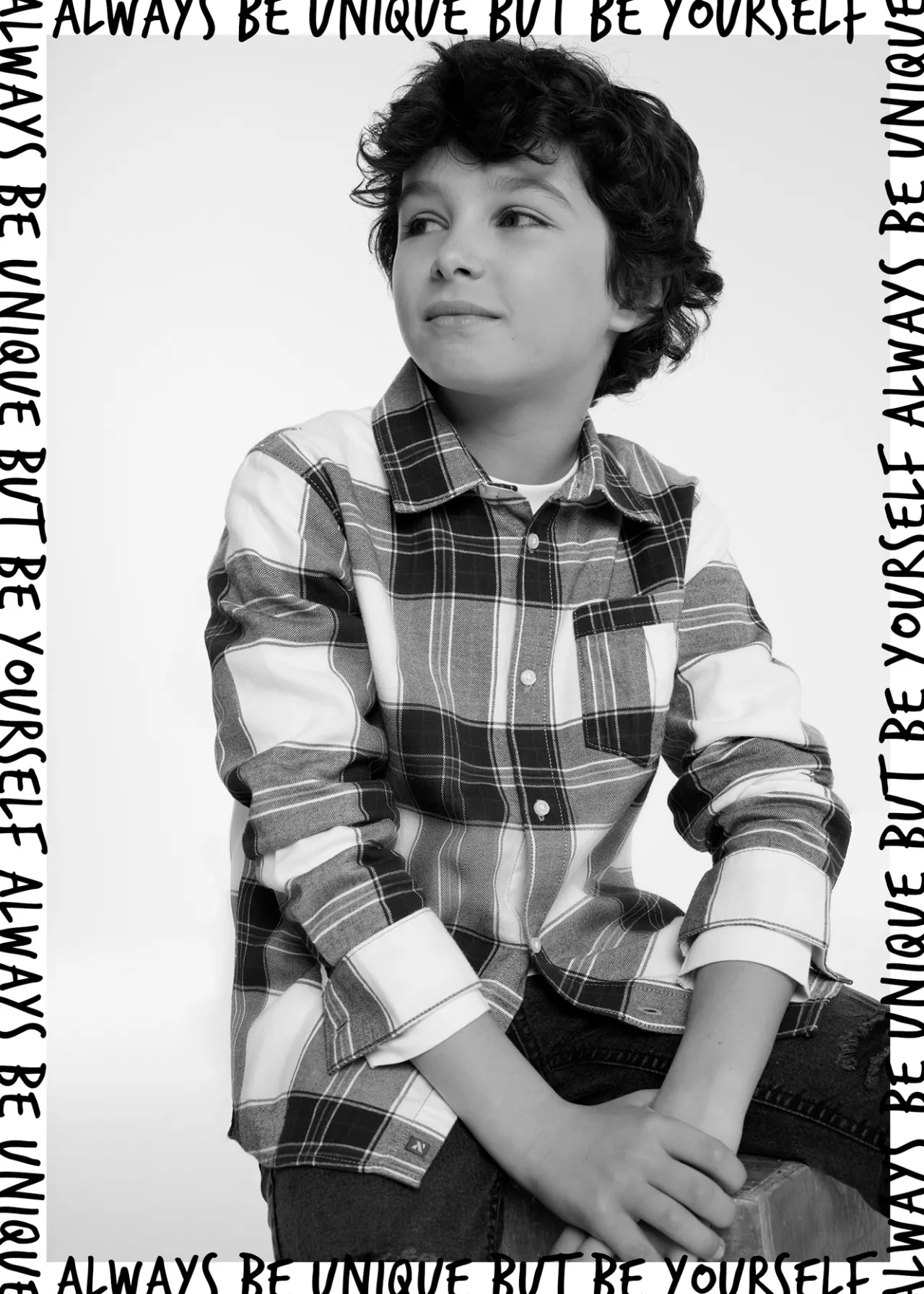 BOY Mayoral Boy Flannel Plaid Shirt