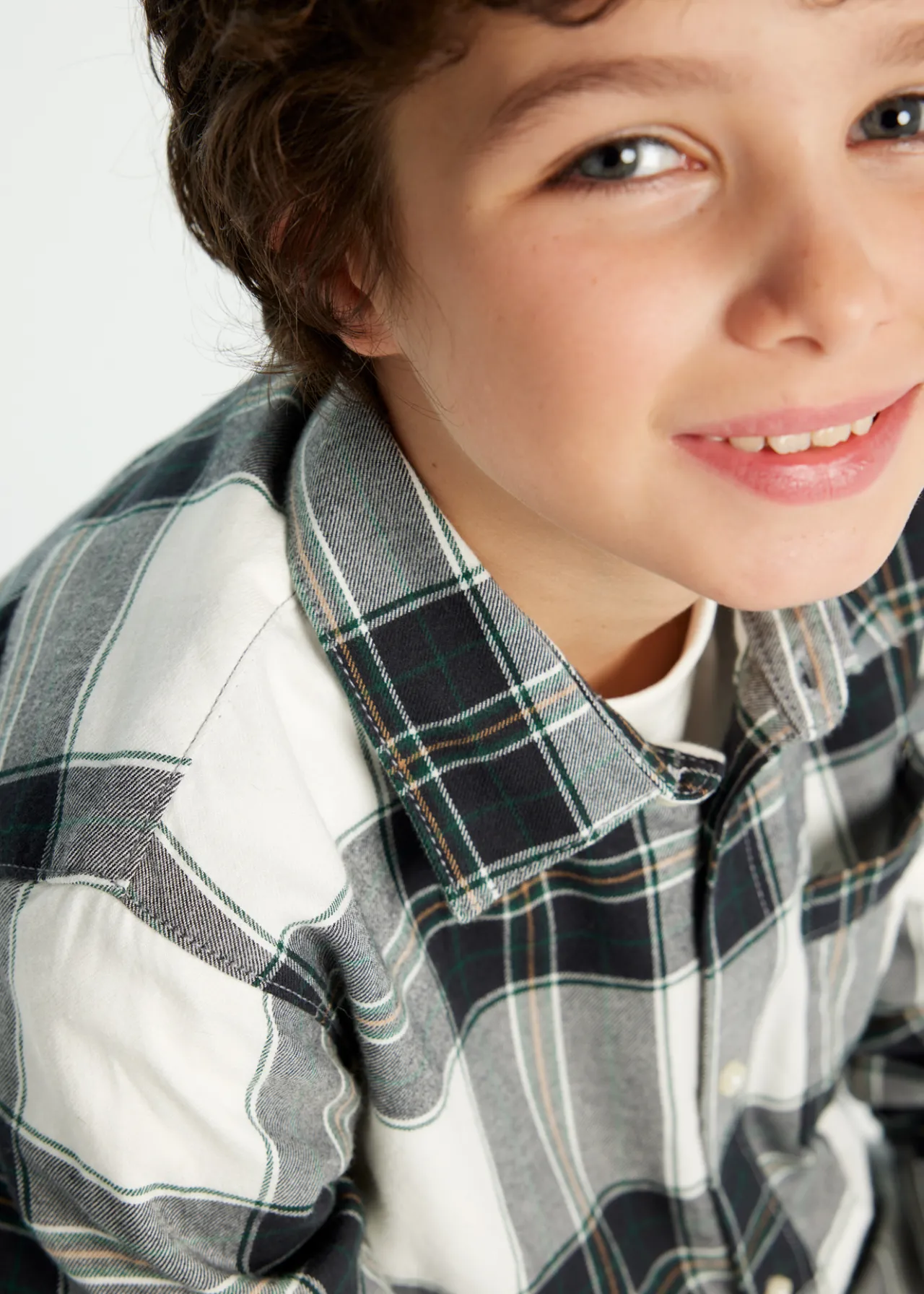 BOY Mayoral Boy Flannel Plaid Shirt