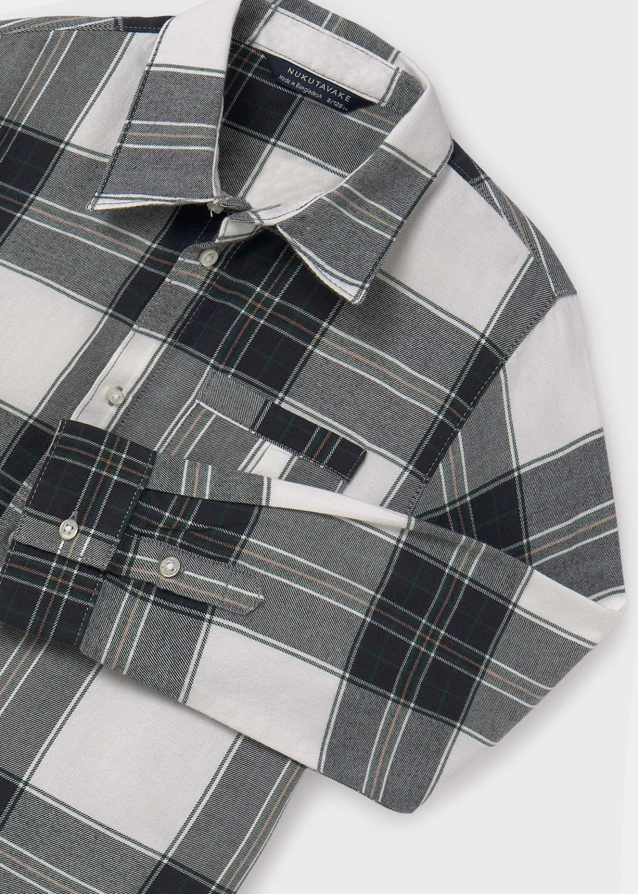 BOY Mayoral Boy Flannel Plaid Shirt