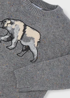 BOY Mayoral Boy Intarsia Bear Sweater