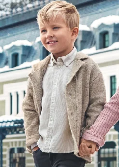 BOY Mayoral Boy Knit Lapel Collar Cardigan