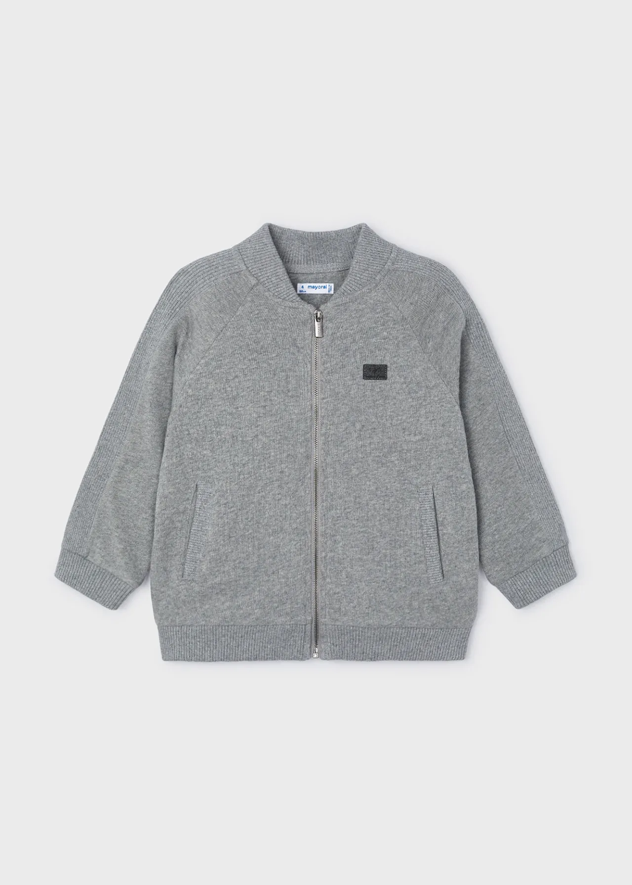 BOY Mayoral Boy Knit Zip Bomber Jacket