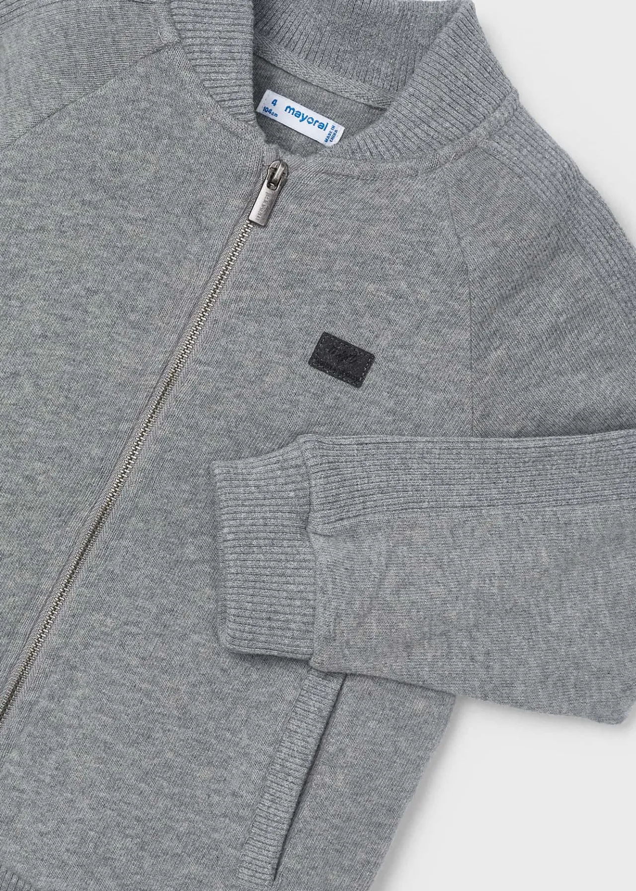 BOY Mayoral Boy Knit Zip Bomber Jacket