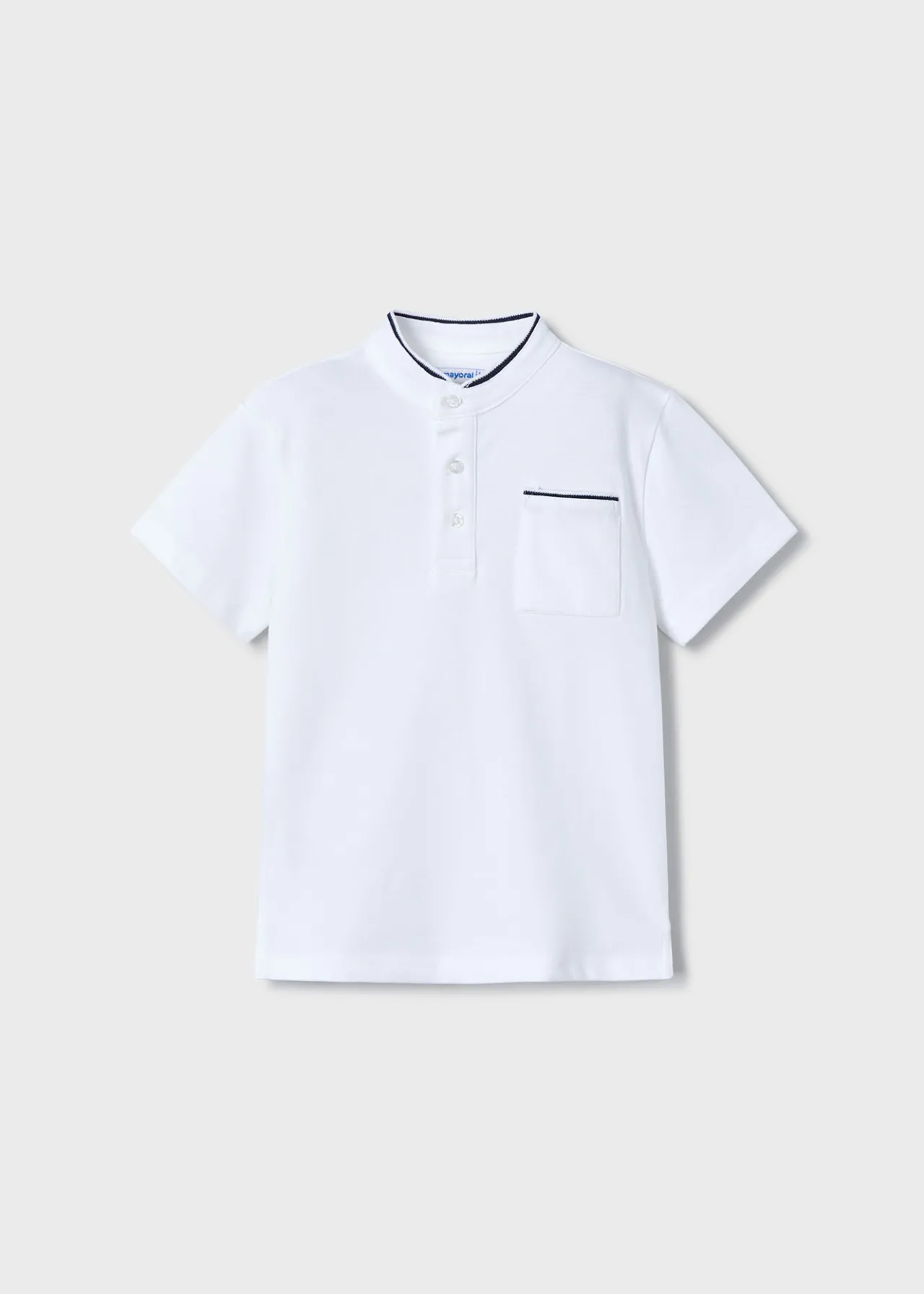 BOY Mayoral Boy Mandarin Collar Polo Shirt