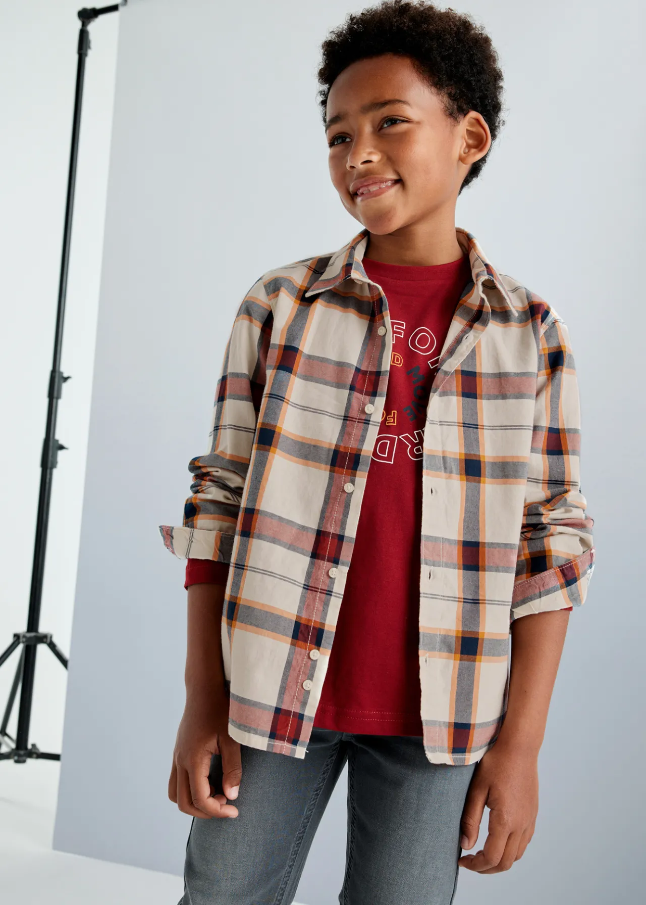 BOY Mayoral Boy Plaid Shirt