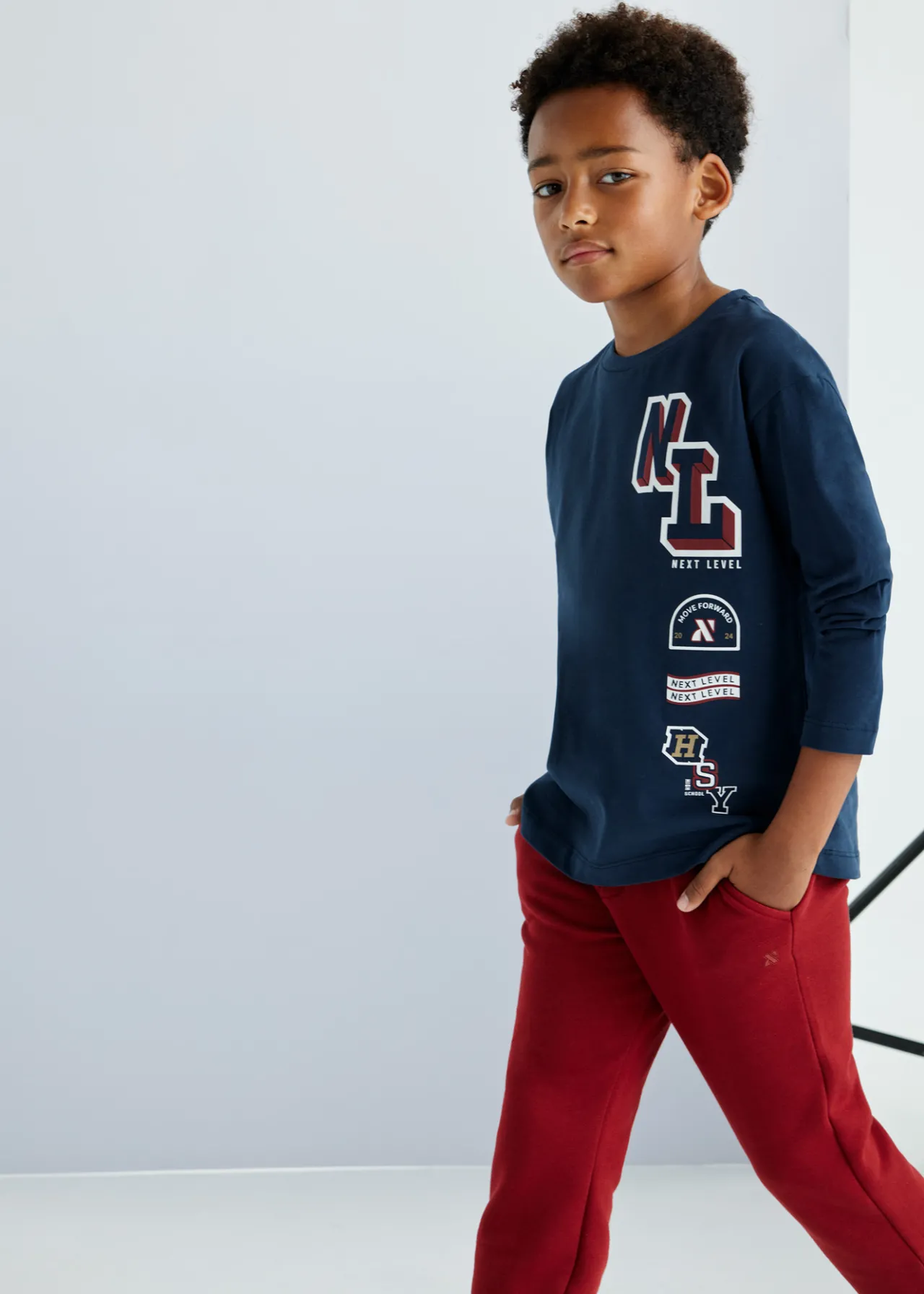 BOY Mayoral Boy Print Text T-Shirt