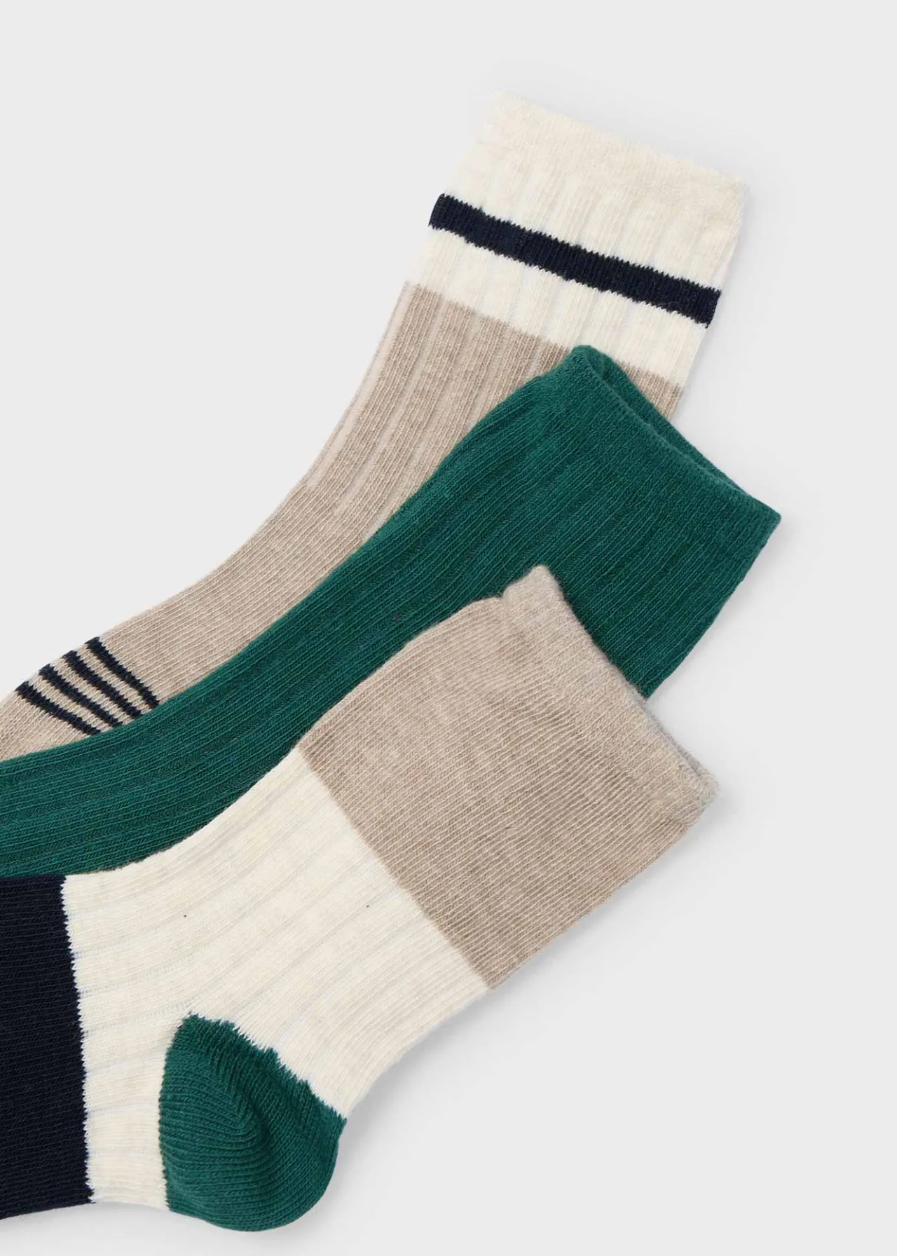 BOY Mayoral Boy Set of 3 Color Block Socks