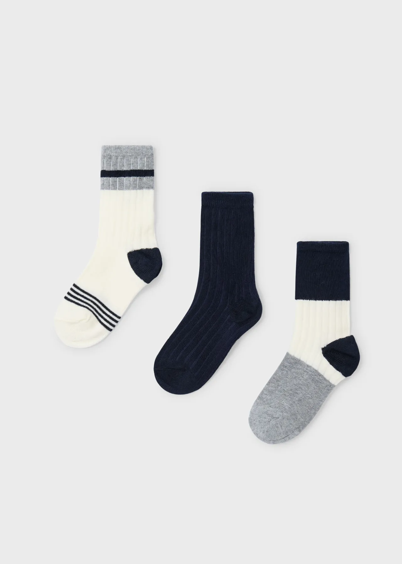 BOY Mayoral Boy Set of 3 Color Block Socks