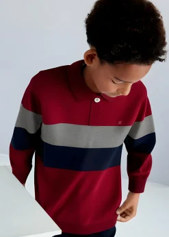 BOY Mayoral Boy Striped Polo Shirt