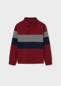 BOY Mayoral Boy Striped Polo Shirt