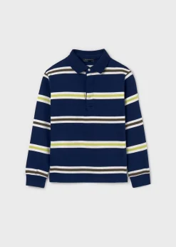 BOY Mayoral Boy Striped Polo Shirt