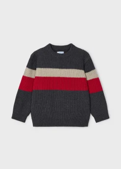 BOY Mayoral Boy Striped Ribbed Sweater