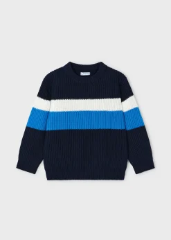 BOY Mayoral Boy Striped Ribbed Sweater