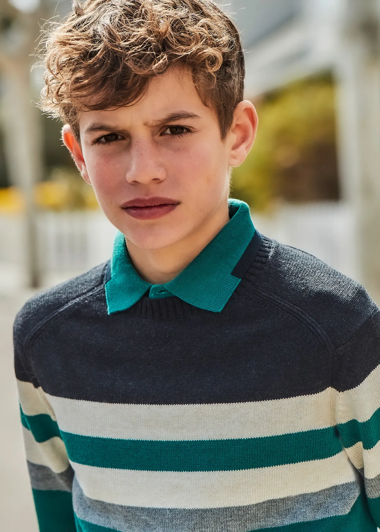 BOY Mayoral Boy Striped Sweater