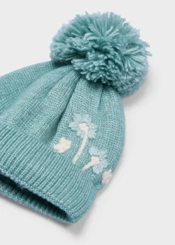 Mayoral Girl 3 Piece Floral Hat and Scarf Set
