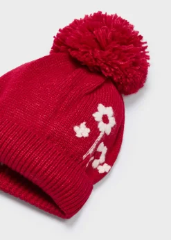 Mayoral Girl 3 Piece Floral Hat and Scarf Set