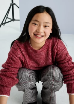 Mayoral Girl Braided Sweater