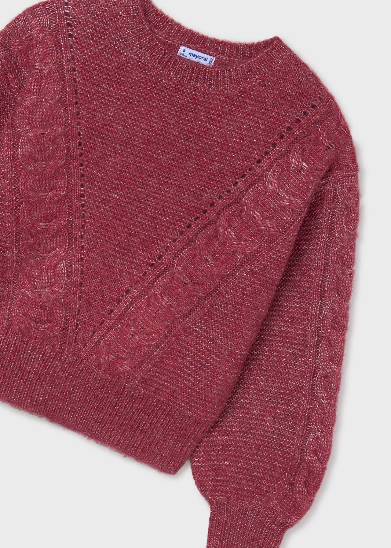 Mayoral Girl Braided Sweater