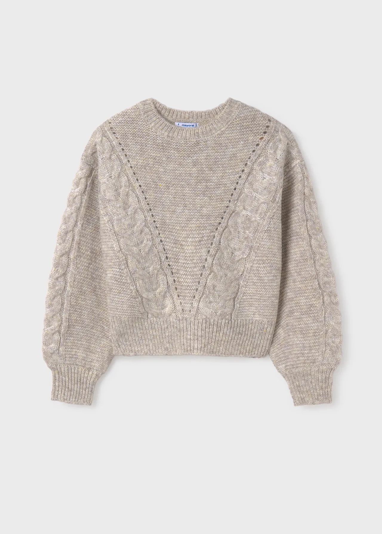 Mayoral Girl Braided Sweater