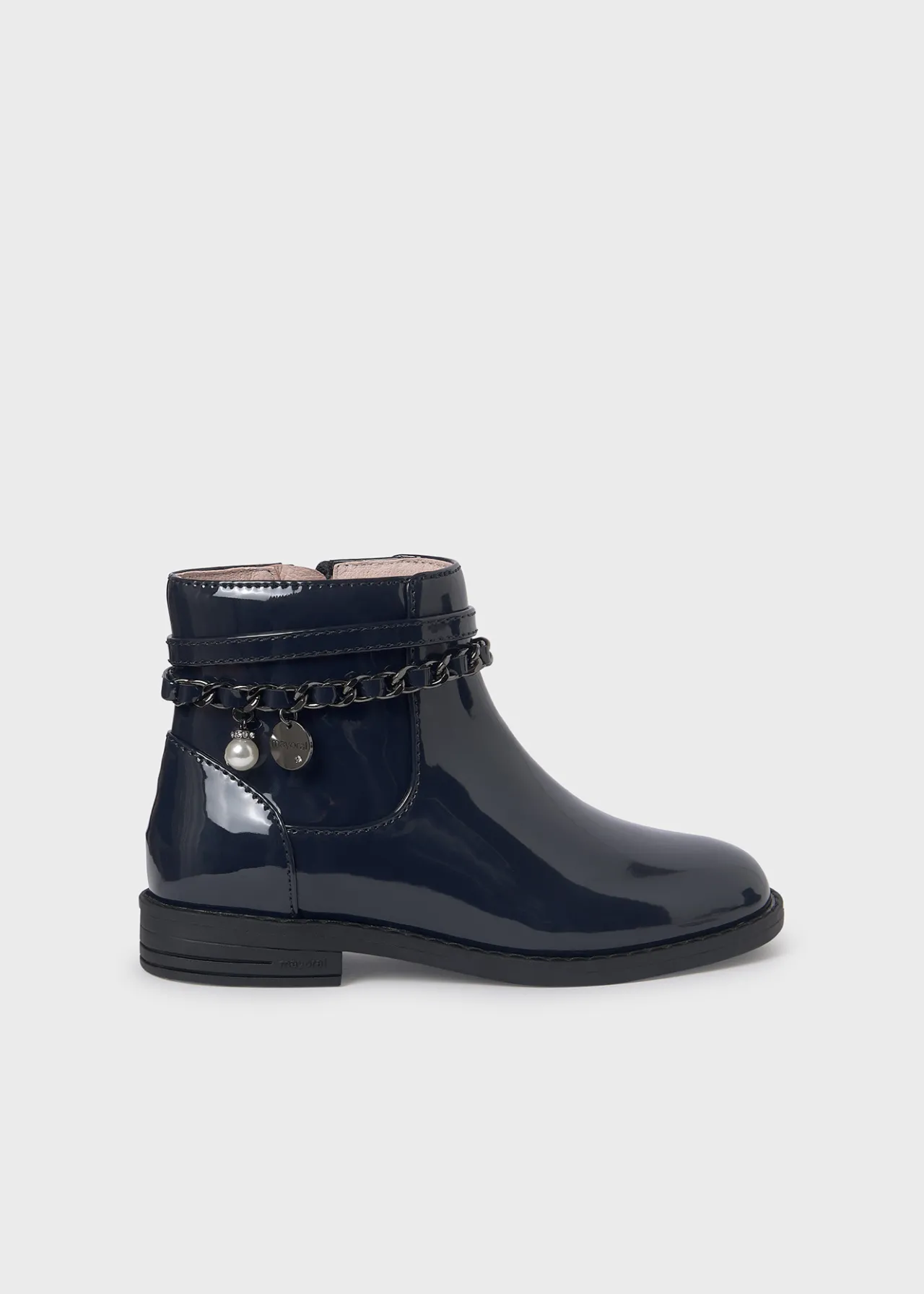 Mayoral Girl Chain Patent Leather Boots