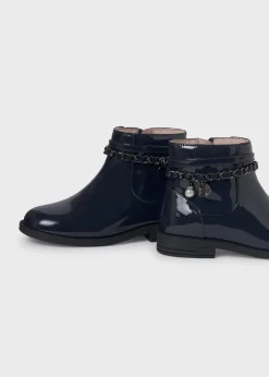 Mayoral Girl Chain Patent Leather Boots