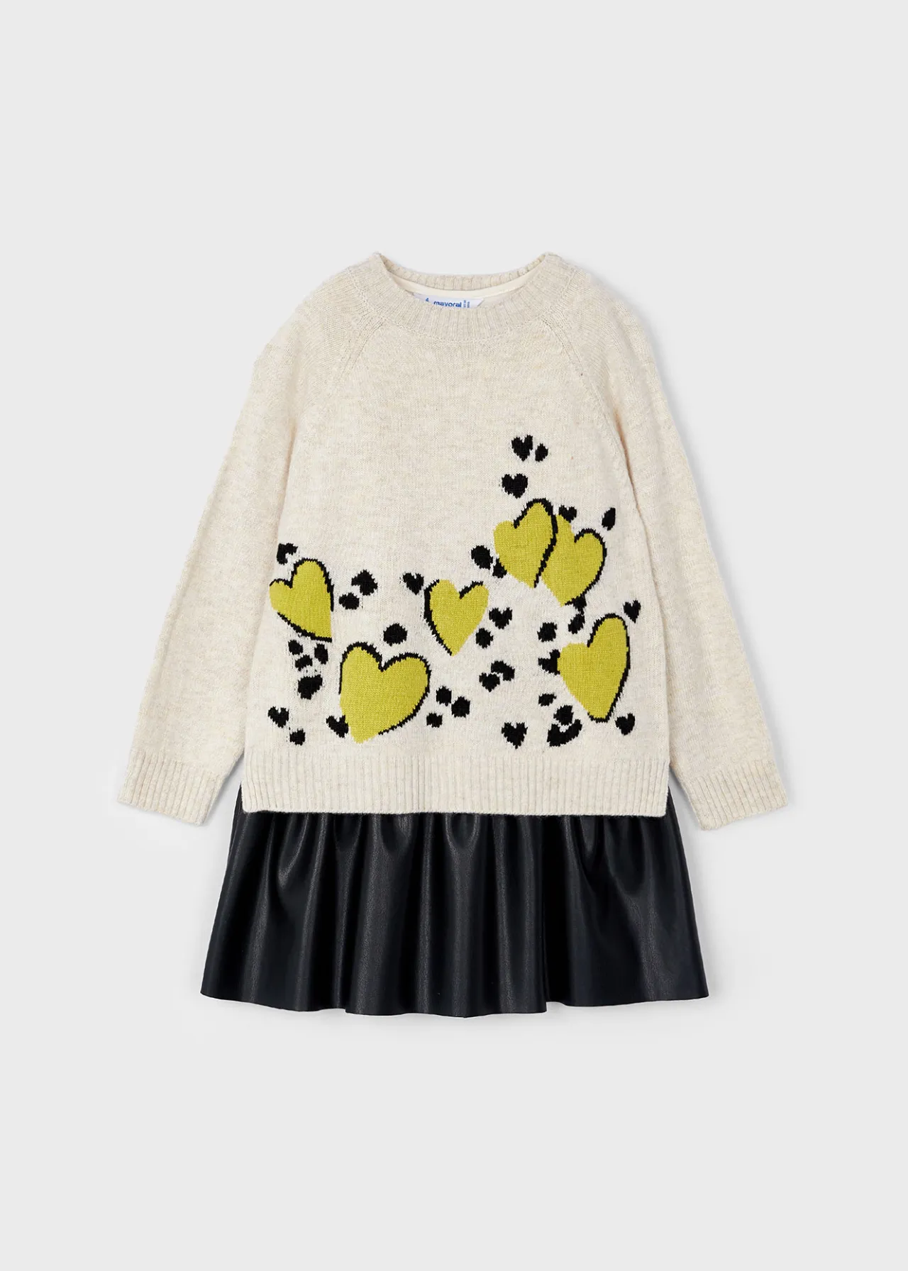 Mayoral Girl Combined Knit Dress