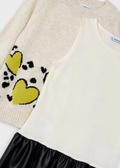 Mayoral Girl Combined Knit Dress