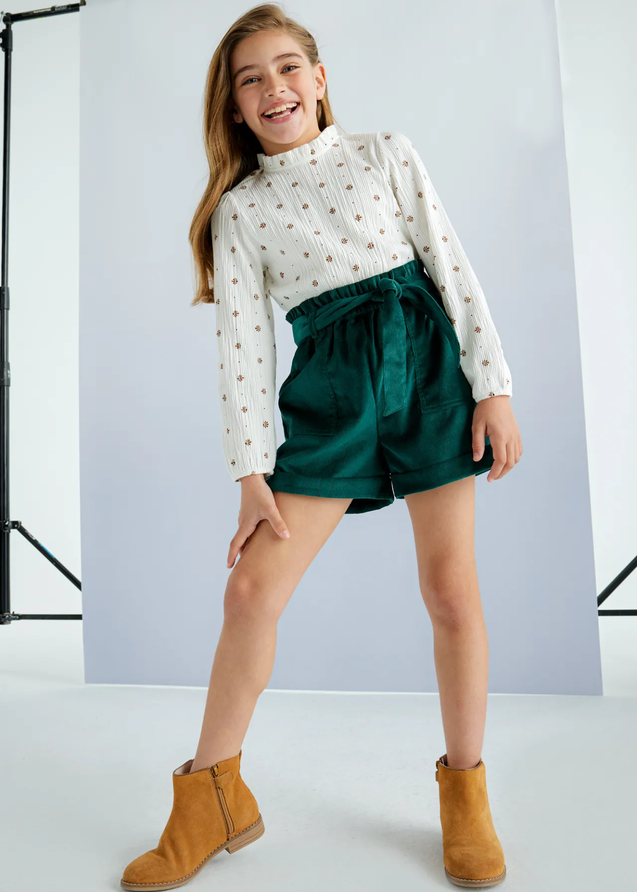 Mayoral Girl Corduroy Shorts