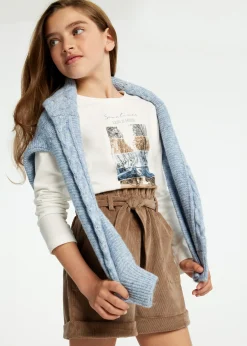 Mayoral Girl Corduroy Shorts