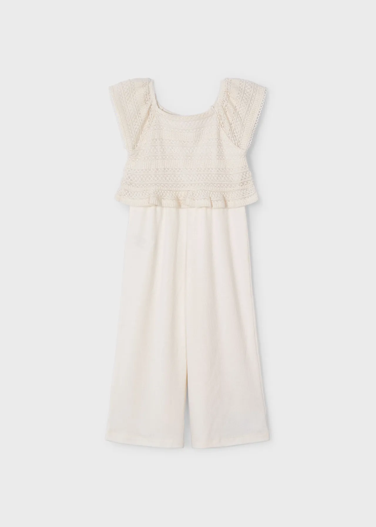 Mayoral Girl Crocheted Combined Jumpsuit