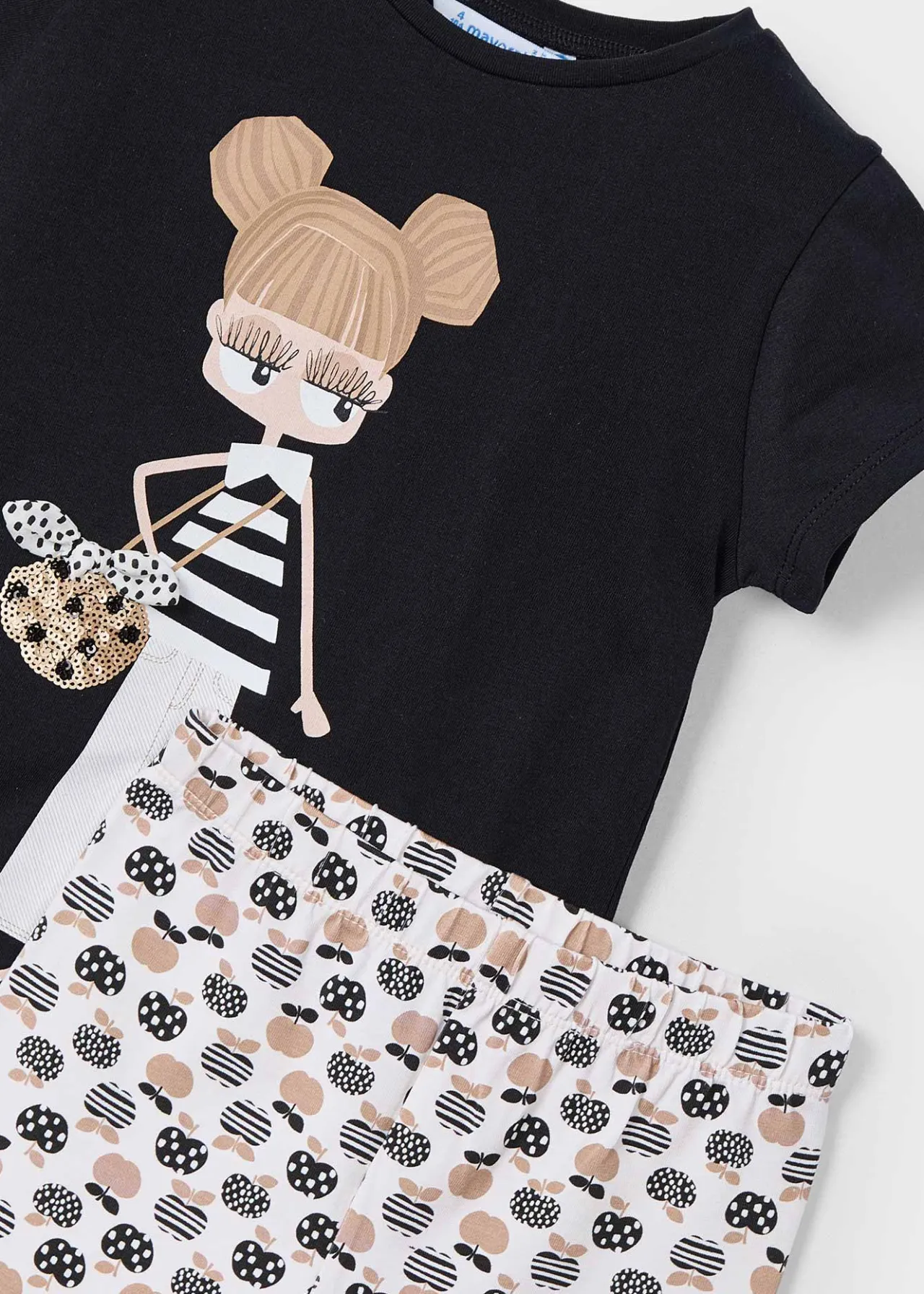 Mayoral Girl Cropped Leggings and Printed T-Shirt Set