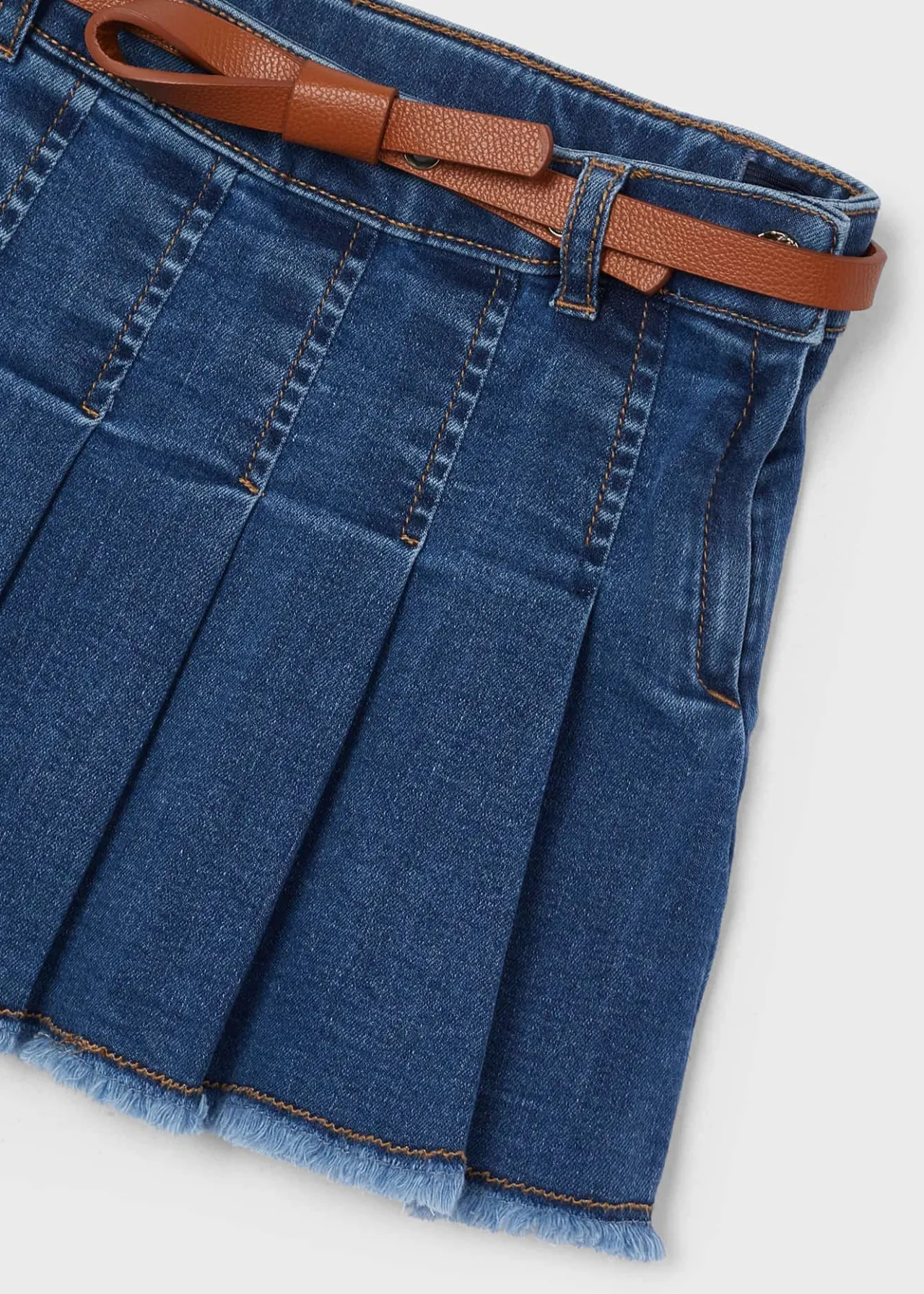 Mayoral Girl Denim Skirt with Belt