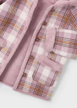 Mayoral Girl Double Face Plaid Coat