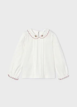 Mayoral Girl Embroidered Blouse