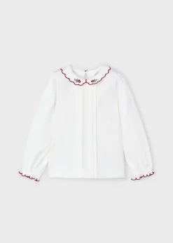Mayoral Girl Embroidered Blouse