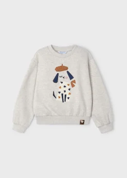 Mayoral Girl Embroidered Sweatshirt
