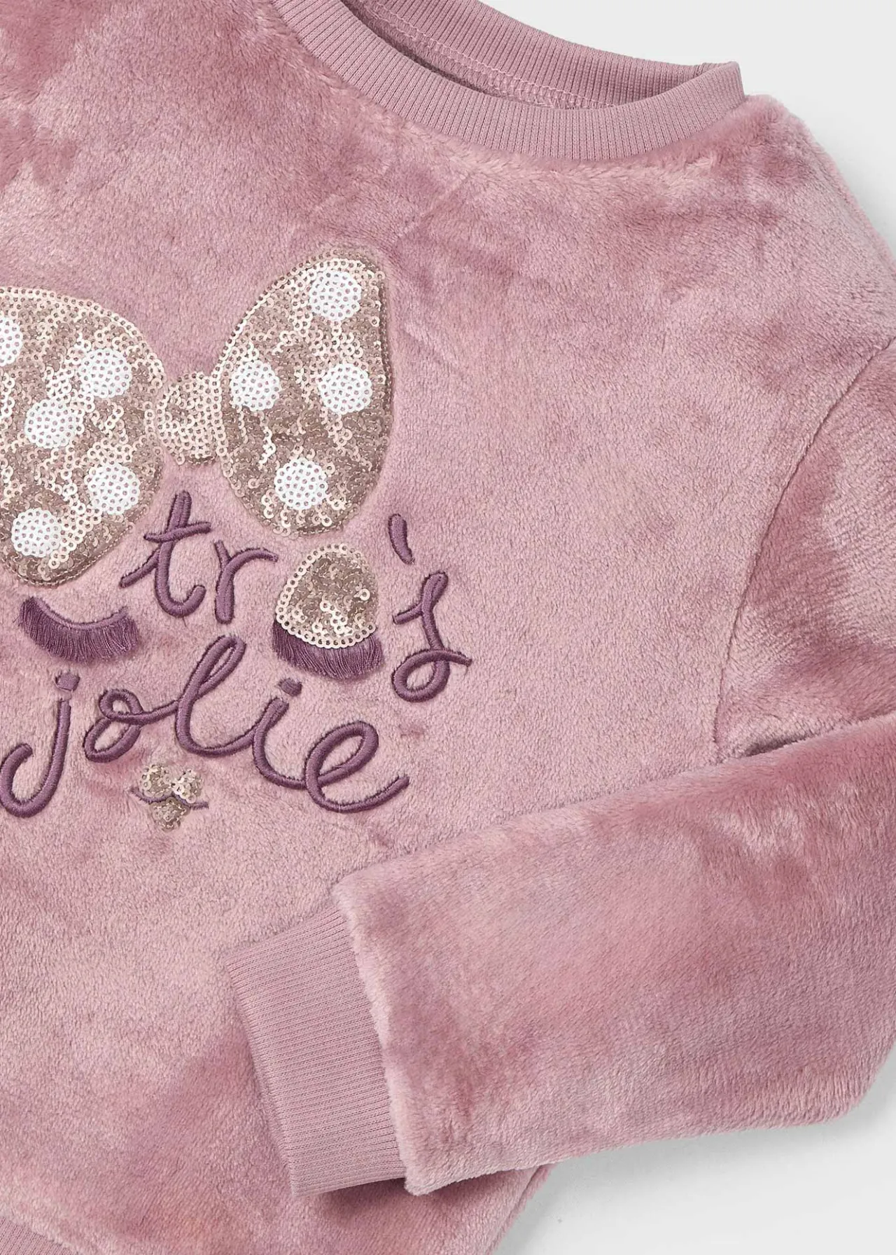 Mayoral Girl Faux Fur Sweatshirt