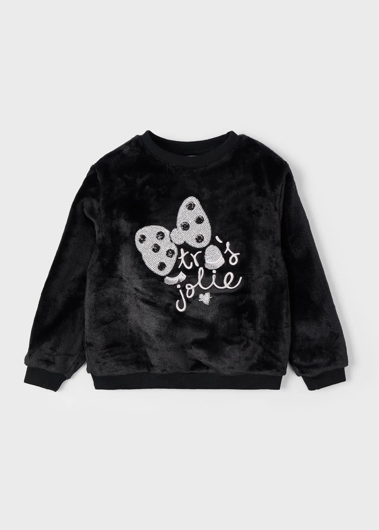 Mayoral Girl Faux Fur Sweatshirt