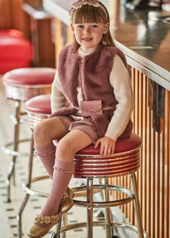 Mayoral Girl Faux Leather Shorts