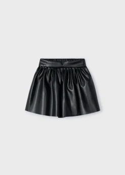 Mayoral Girl Faux Leather Shorts