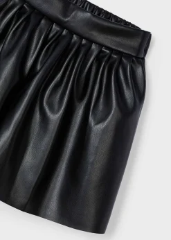 Mayoral Girl Faux Leather Shorts