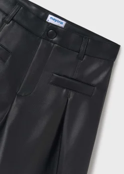 Mayoral Girl Faux Leather Shorts