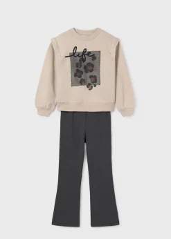 Mayoral Girl Flared Leggings and Sweatshirt Set