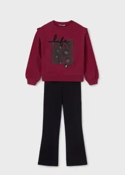 Mayoral Girl Flared Leggings and Sweatshirt Set