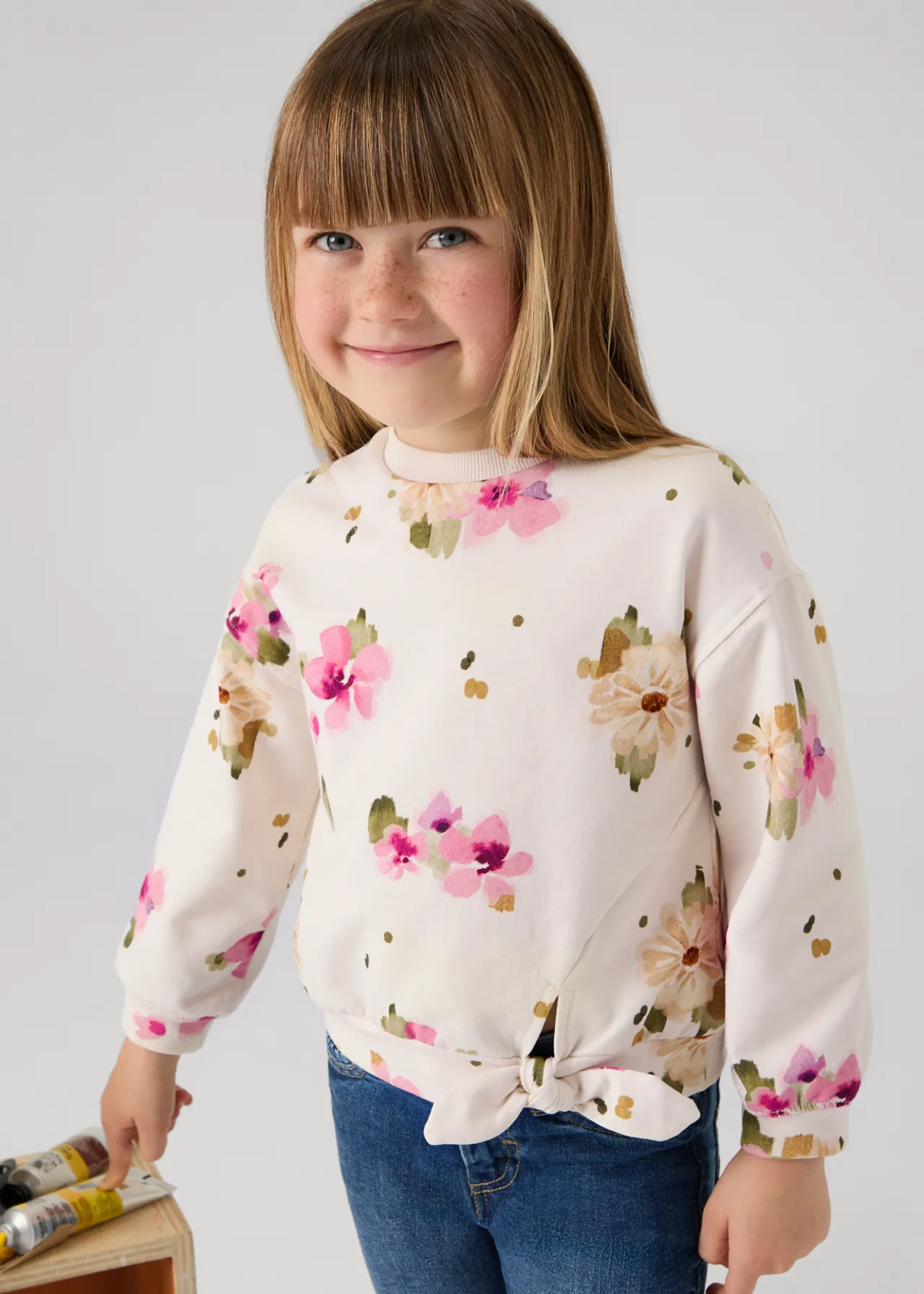 Mayoral Girl Floral Sweatshirt