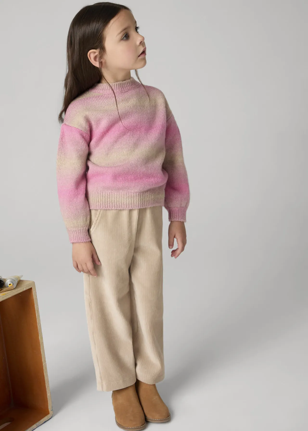 Mayoral Girl Gradient Striped Sweater