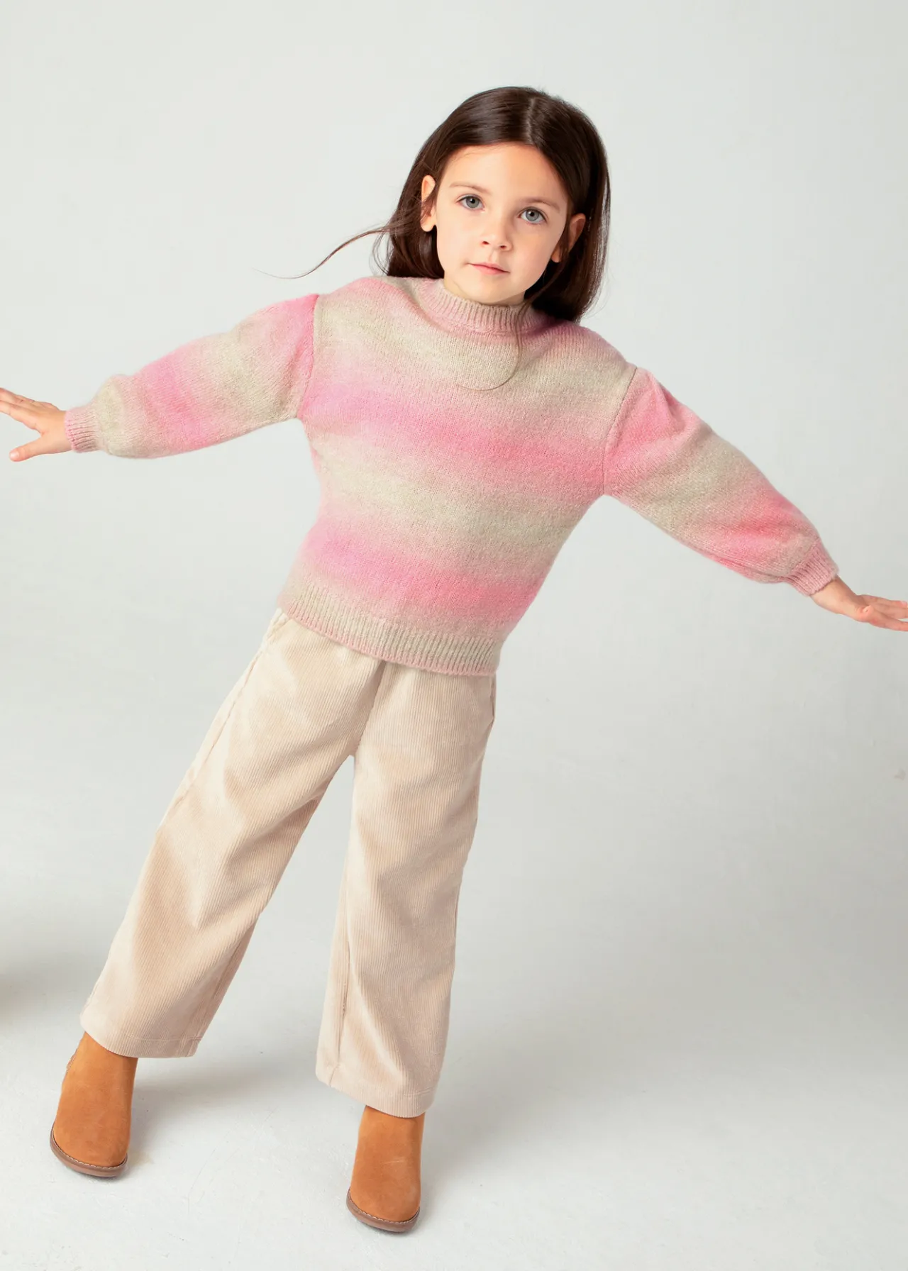 Mayoral Girl Gradient Striped Sweater