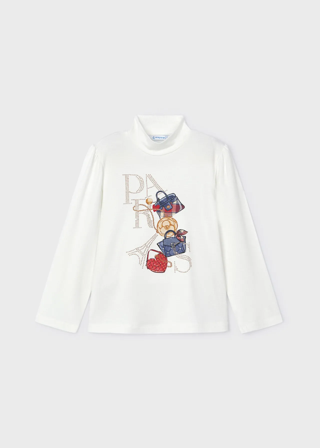 Mayoral Girl Handbag Mock Neck T-Shirt