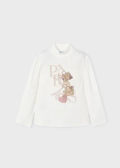 Mayoral Girl Handbag Mock Neck T-Shirt